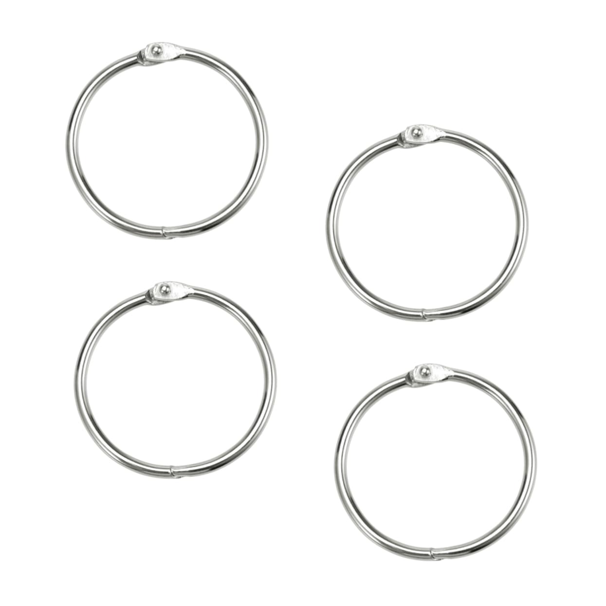 Anneaux de Reliure en Métal Argenté 38mm, Lot de 100 Pièces