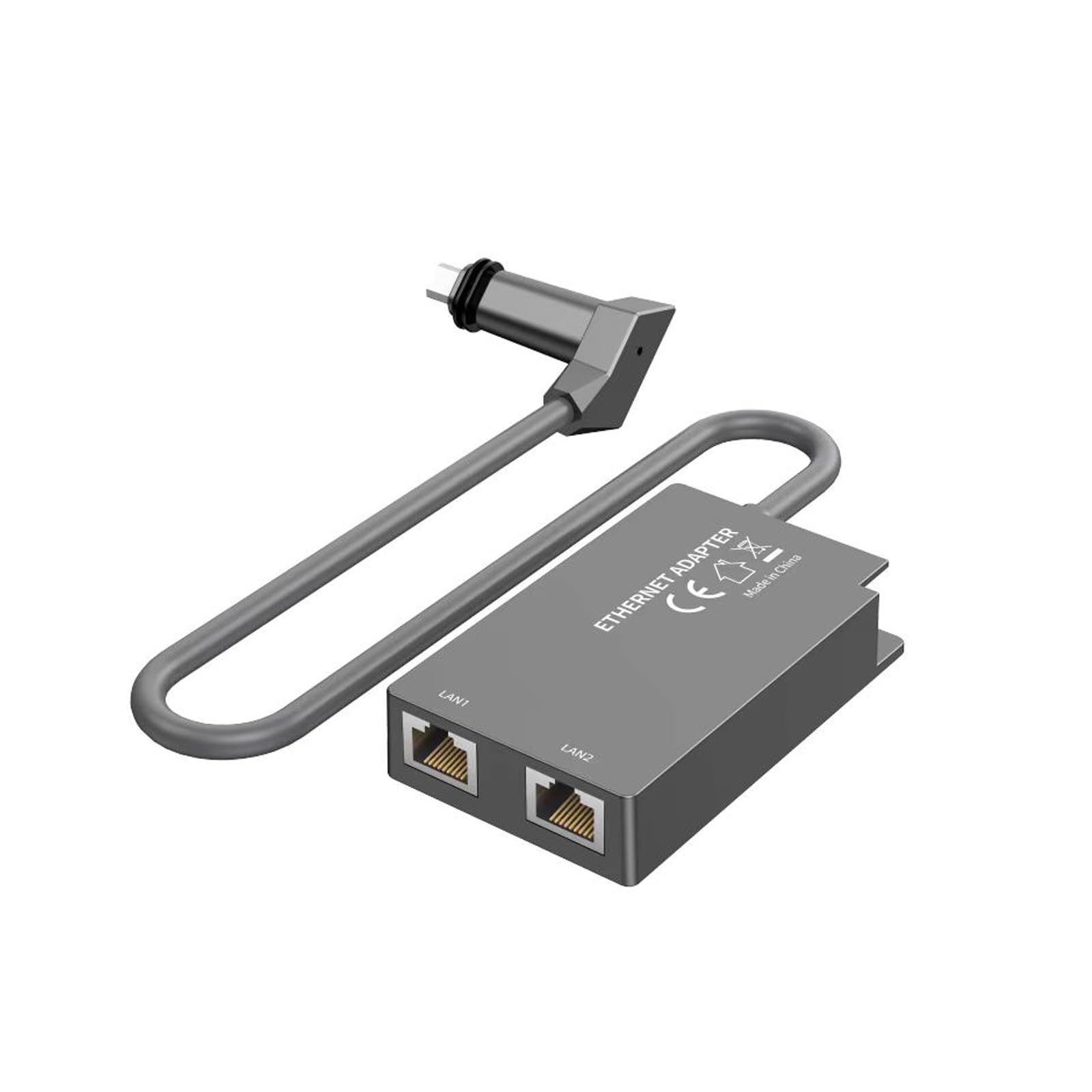 Adaptador Ethernet de 2 puertos, cable de Internet por satélite, red externa para Gen 2 a RJ45, accesorios de red de velocidad rápida, adaptador Ethernet