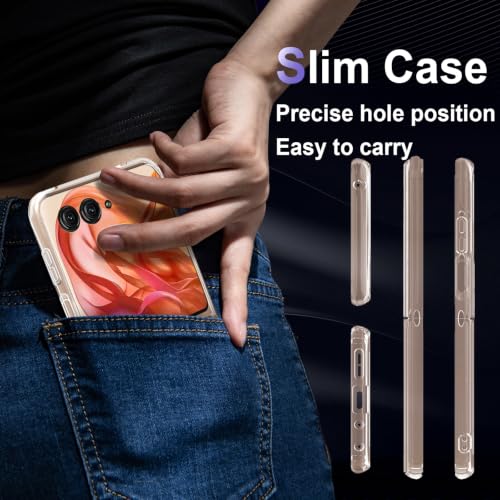 Image of Case for Motorola Razr+ Plus 2025 /Razr+ Plus 2024, Military Grade Drop Protection Phone Case, Yellowing Resistant, Anti-Scratch Hard PC Back, Shockproof Ultra-Thin Protective Cover, Clear