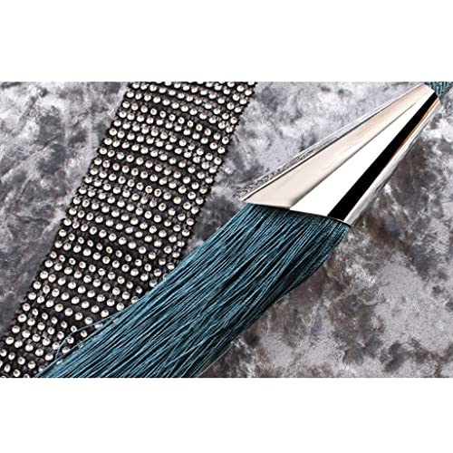 Alzapaños para Cortinas, 2 Unidades, Alzapaños De Cortina De Metal con Borlas Largas, Alzapaños para Cortinas Trenzados Hechos A Mano, Decoración para El Hogar Y La Oficina