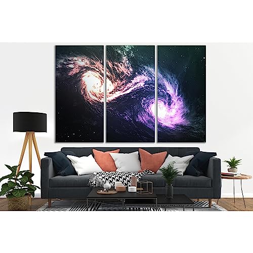 Toile ZELLART Two Galaxies №SL400 solution pour mur vide grand tableau astro
