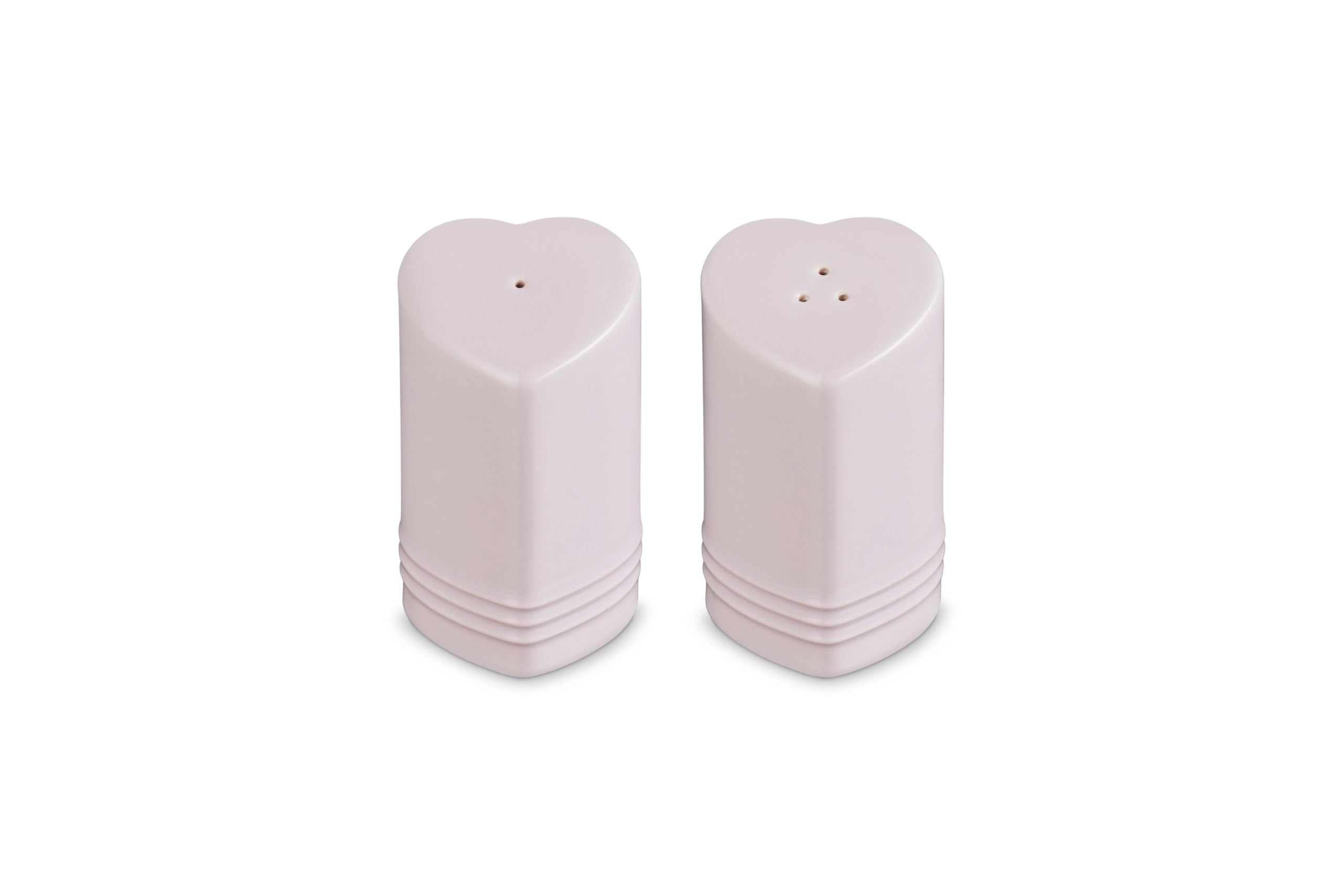 Le CreusetStoneware Heart Shaped Salt & Pepper Shakers, 4 oz. Each, Shallot