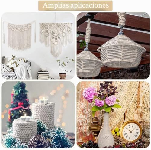 Miniatura 6 de Cuerda De Sisal Natural De 8mm X 60m,Cuerda De Sisal Gatos Repuesto De Cordón Antiguo Para Gatos Con Un Pa Guantes De Protección Para Arañar Reparar,Juguete De Mascotas,Accesorios De Bricolaje