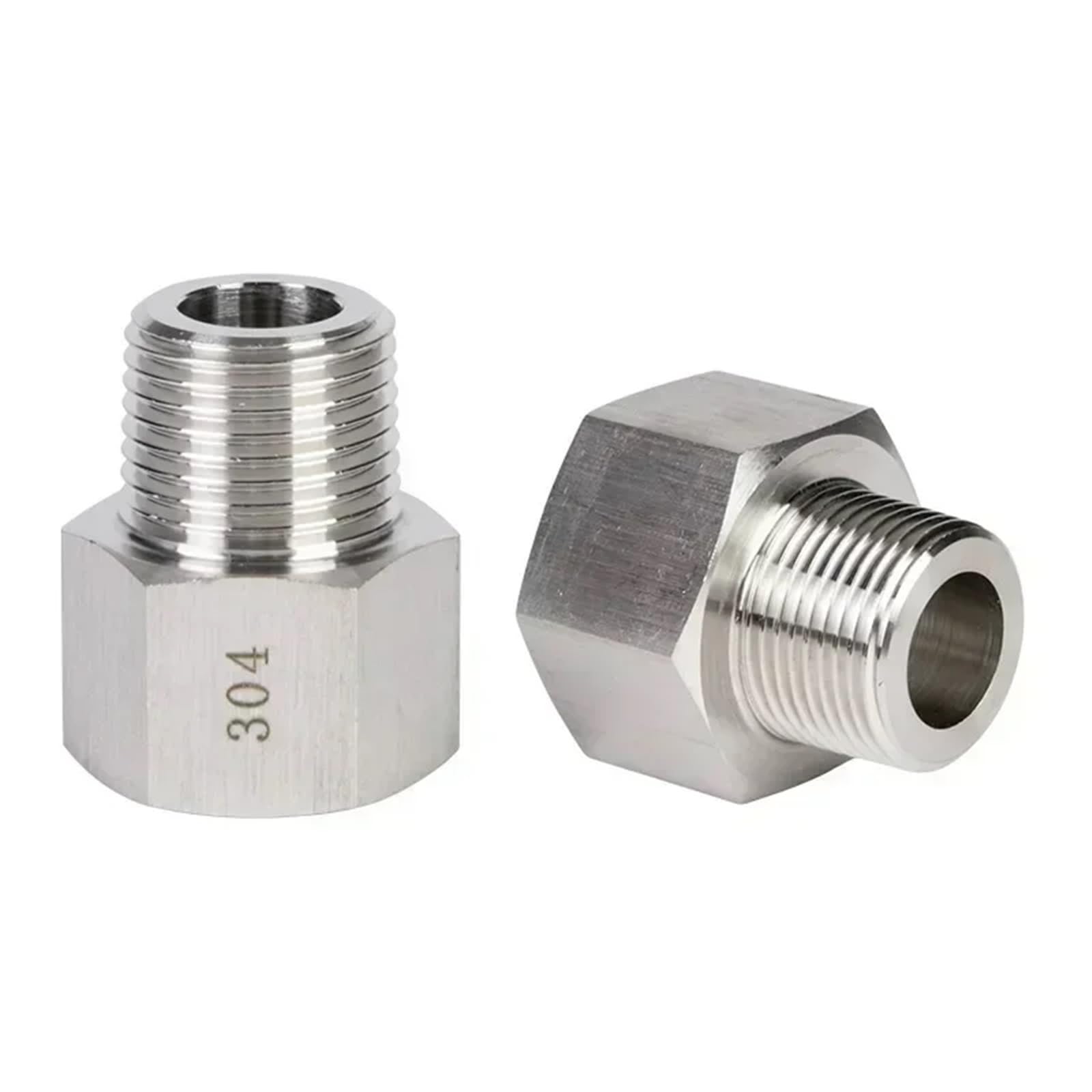 Adaptateur réducteur hexagonal mâle M12 femelle vers M10 mâle 1/8" 1/4" 3/8" NPT, en acier inoxydable 304, haute pression for manomètre, 1 pièce(M12x1.25 Female,1l8 BSPT Male)