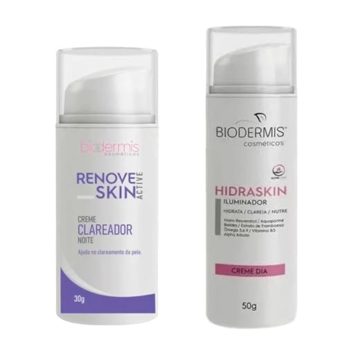 Kit de Cuidados Facial Renoveskin E Hidraskin Iluminador para Manchas