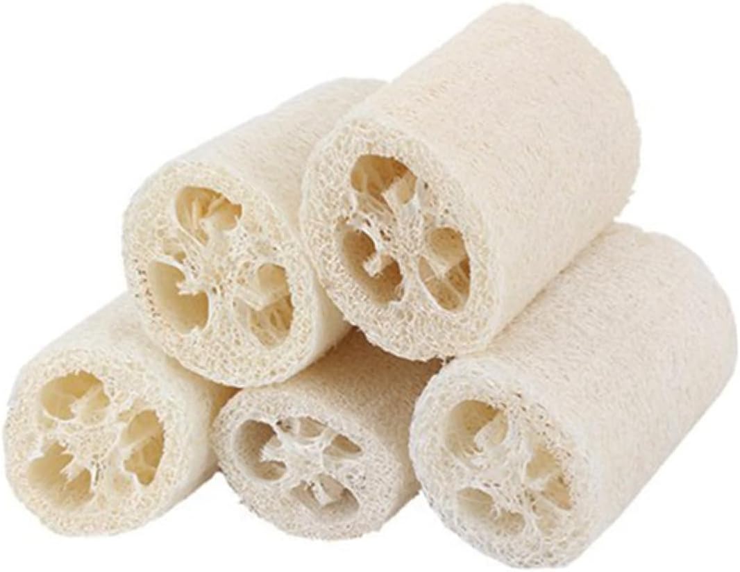 Didiseaon 15pcs Natural Loofah Exfoliating Bath Sponge Softening Shower Scrubber for Smooth Skin Fibrous Material for Bathing and Household Cleaning