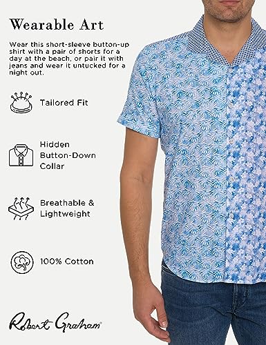 Image of Robert Graham Men's Fontana Short-Sleeve Button-Down Shirt