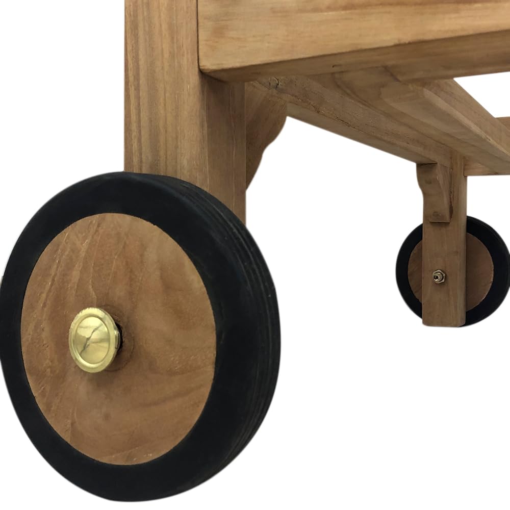 Lettino Prendisole con Schienale Regolabile in Legno Teak Elafonisi (Elafonisi)