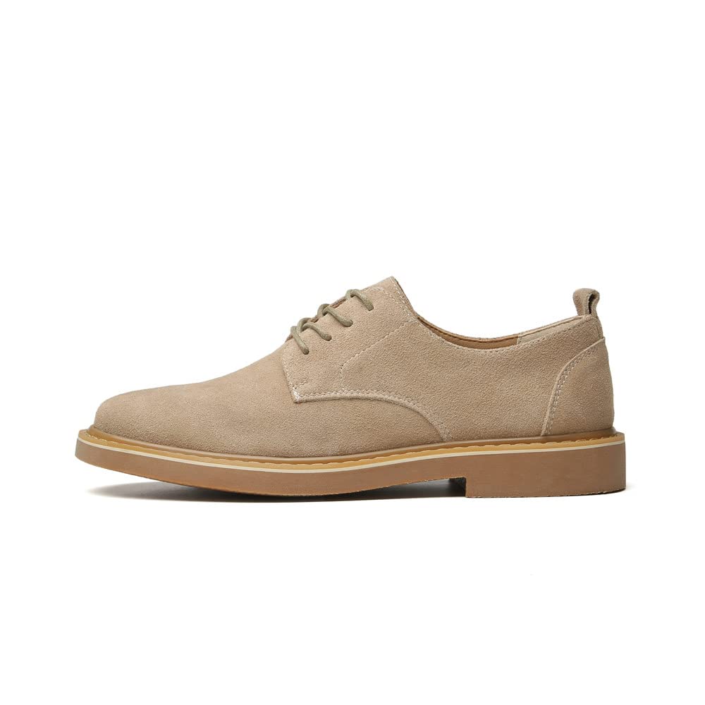 Zapatos Oxford de piel auténtica con cordones para hombre, zapatos de vestir casuales