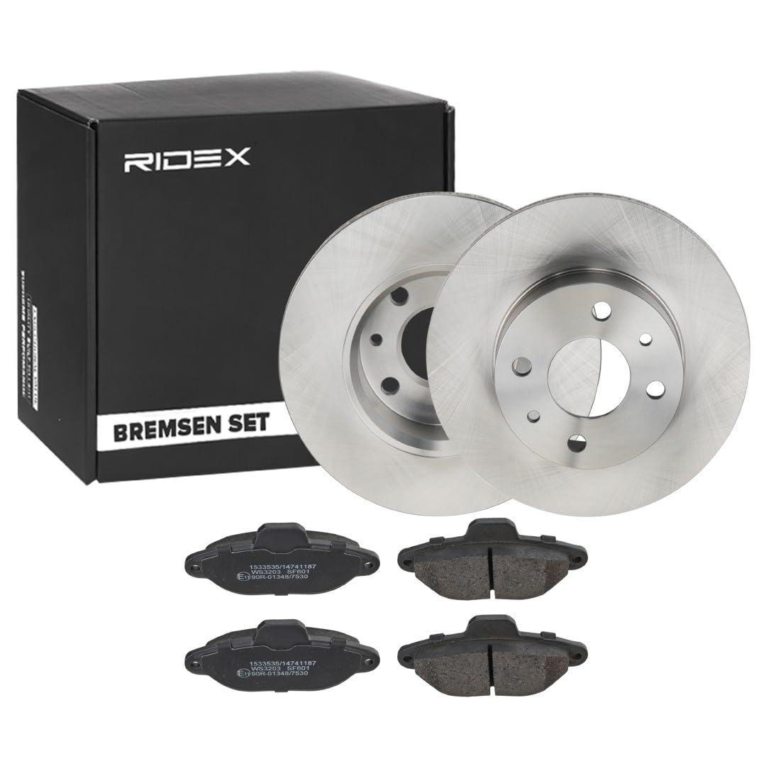 RIDEX 3405B1790 Set d'assale Kit dischi e pastiglie Anteriore senza mozzo portaruota Compatibilità con FIAT PANDA 169