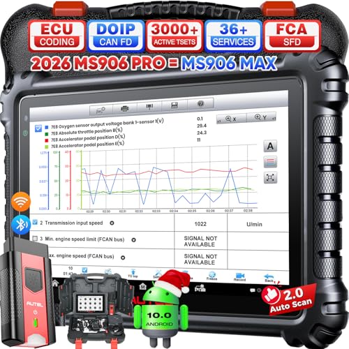 Autel MaxiSYS MS906 PRO Scanner, 2026 MS906PRO V2.0 Same as MS906 MAX, 3K+ Bidirectional Diagnostic Scan Tool, Top ECU Function Up of MP900BT MS906BT MS908 MK908, CAN FD DoIP, 36+ Reset, Auto Scan 2.0