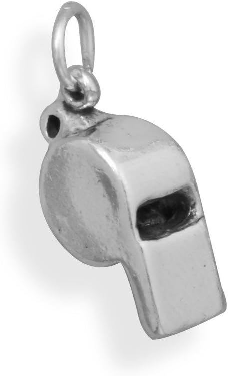 LND .925 Sterling Silver Oxidized Whistle Charm