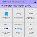 HP All-in-One Desktop Computer 2024, 21.5" FHD Display, 8GB RAM, 756GB Storage (256GB SSD+500GB External Drive), Intel Celeron Processor, Webcam, RJ-45, Keyboard & Mouse, MarxsolAccessory, Win 11 Pro - Image 3