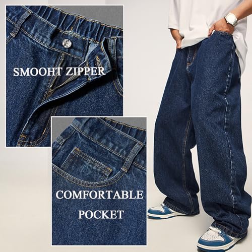 Y2k Baggy Jeans Mens Denim Jeans Wide Leg Pants Hip Hop Skater Jeans Oversized Vintage Streetwear4