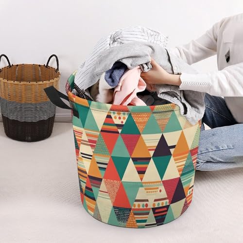Grand panier à linge imperméable pliable en tissu rayé - 8