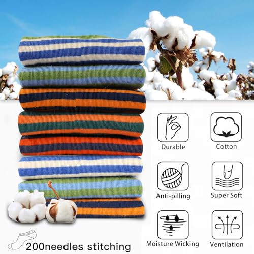 COOPLUS Mens No Show Socks Cotton Low Cut Non Slip Casual Socks Invisible Flat Boat Socks (8 Pairs)3