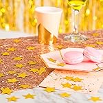 MOWO Glitter Five Stars Confetti Wedding Party Decor and Table Decor, 1.2’’ in Diameter (Glitter Gold,200pc) - Image 2