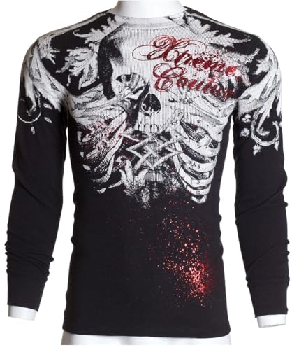 Xtreme Couture by Affliction Men's Thermal Shirt Persimmon4