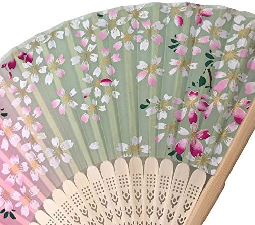 Kibon Folding Fans, Hand Fans, Handheld Fans, Bamboo Fans with Tassel for Birthday Gifts Dancing Cosplay Wedding Party Props Decoration