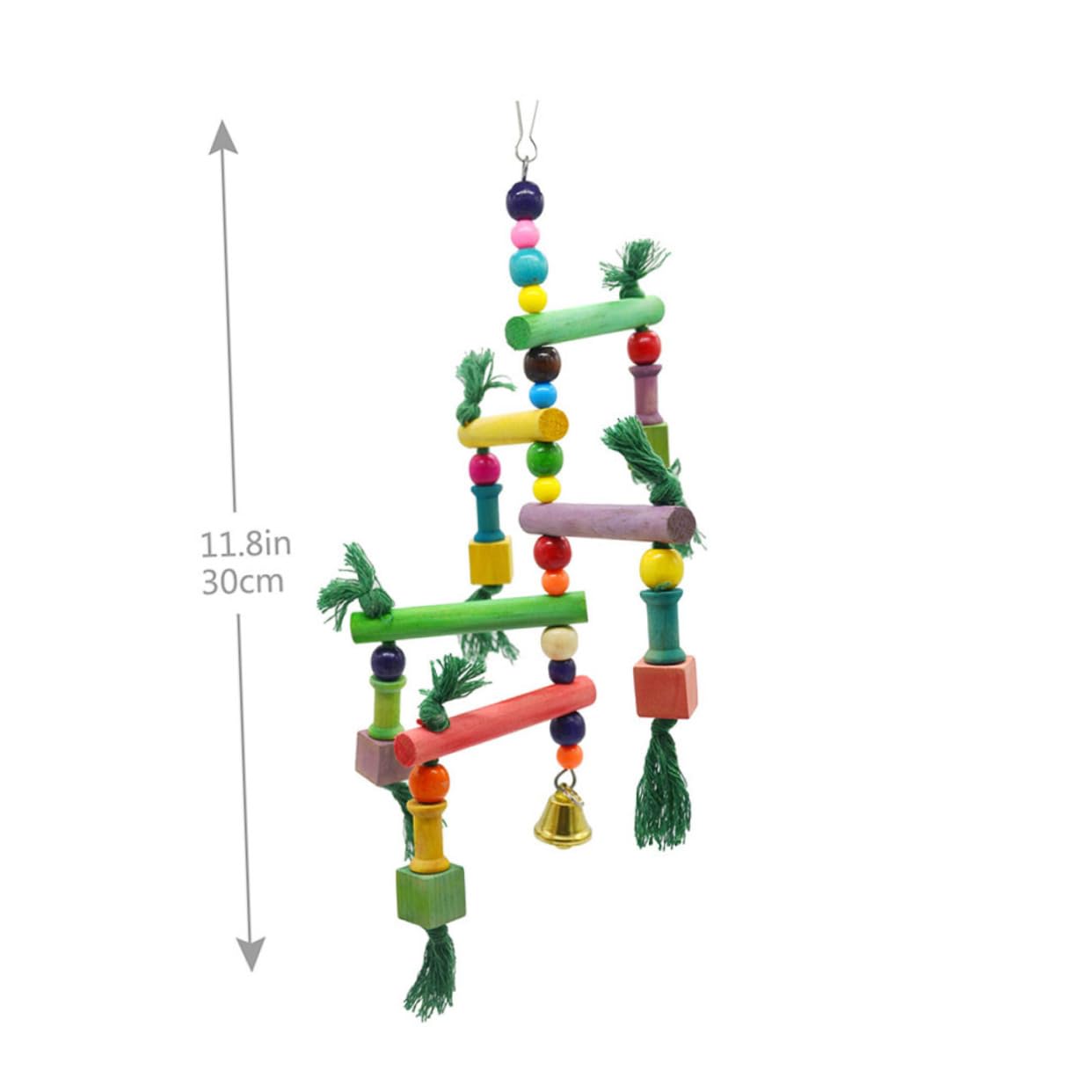 DECOMELODY Game Turning Wheel Bird Swing Creative Ladder for Parrots Cockatiels Budgies Swing for Birds Engaging Pet Activity Random Color