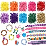 COMPLETE SET: Package includes 1000 colorful elastic bands in 10 vibrant colors, with 100 pieces of each color for diverse crafting possibilities VERSATILE USE: Perfect for DIY bracelet making, hair accessories, and various craft projects - ideal for...
