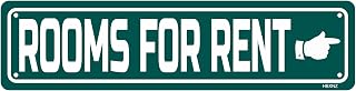 Rooms for Rent Metal Tin Sign Wall Decor Room Home Bathroom Bedroom Outdoor Garage Man Cave Garden Bar Signs Decoration 16 x 4 Inches