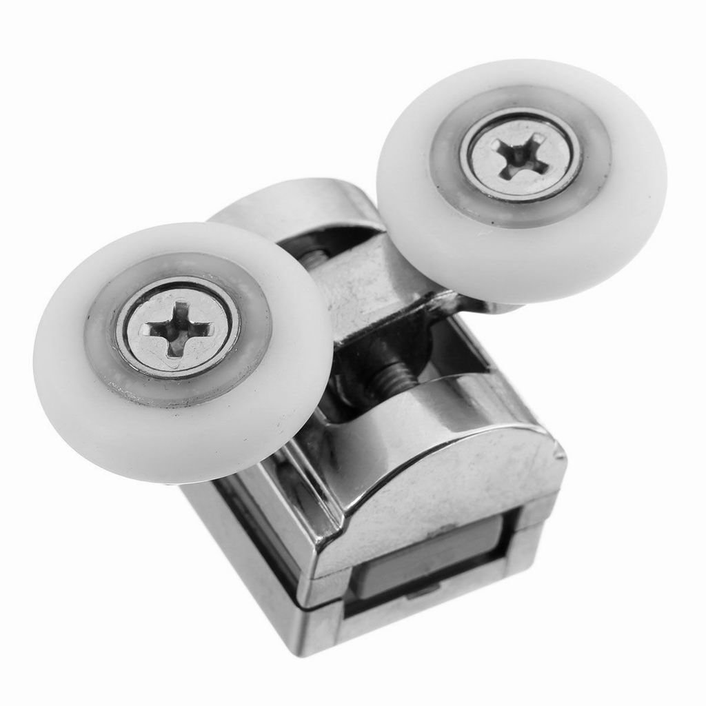 Rodamientos Mampara Ducha,Ruedas Mamparas Paquete de 2pcs 23mm Puerta de Ducha Rodillos/Rodillos/Ruedas Tops Twin for Puertas correderas