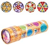 Classic Tin Kaleidoscope, Kaleidoscope for Kids, Kaleidoscope Toy with Metal Body, Retro Toys Educat