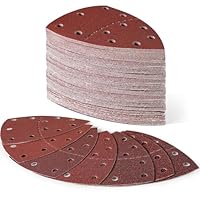 105 Stück Schleifpapier Dreieckschleifer 105 mm x 152 mm, 11-Loch Deltaschleifer Schleifpapier Set : 15*P40, 15*P60, 15*P80, 15*P120, 15*P180, 15*P240 15*P400 für Delta- & Dreieckschleifer