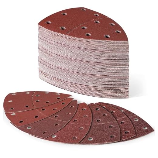 105 Stück Schleifpapier Dreieckschleifer 105 mm x 152 mm, 11-Loch Deltaschleifer Schleifpapier Set : 15*P40, 15*P60, 15*P80, 15*P120, 15*P180, 15*P240 15*P400 für Delta- & Dreieckschleifer