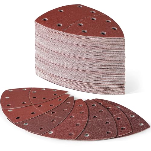 105 Stück Schleifpapier Dreieckschleifer 105 mm x 152 mm 11-Loch Deltaschleifer Schleifpapier Set : 15*P40 15*P60 15*P80 15*P120 15*P180 15*P240 15*P400 für Delta- & Dreieckschleifer