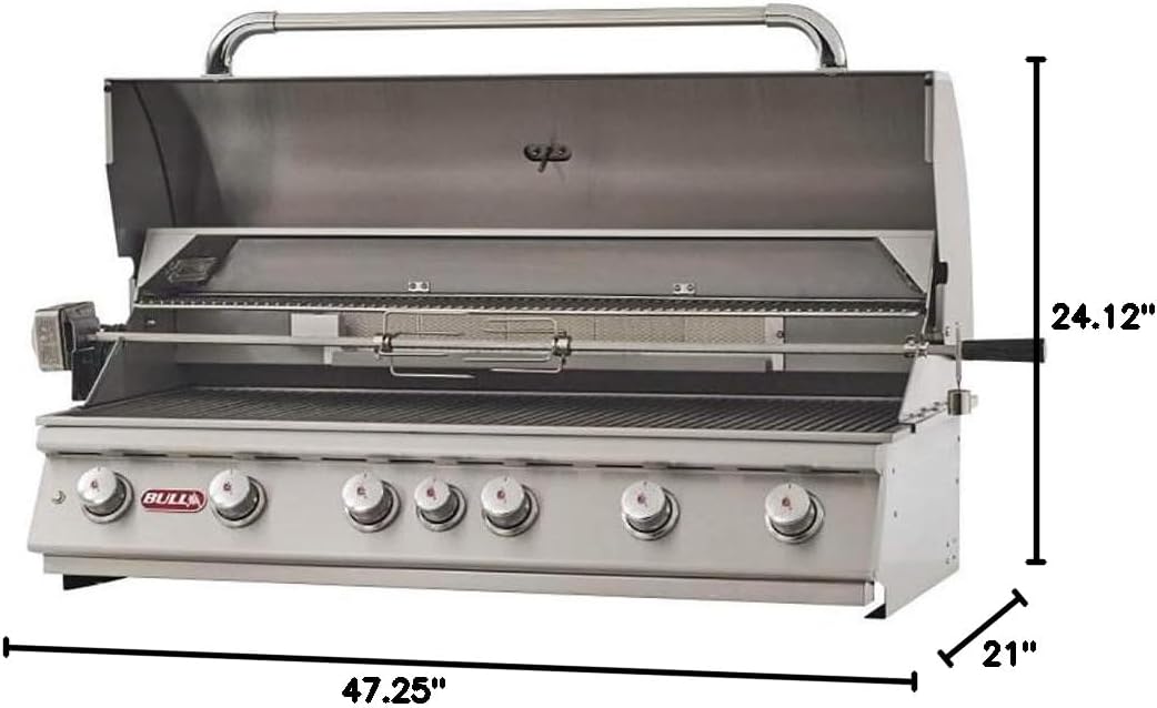 Bull Outdoor Products 62649 Diablo 6 Burner Grill Head, Natural Gas