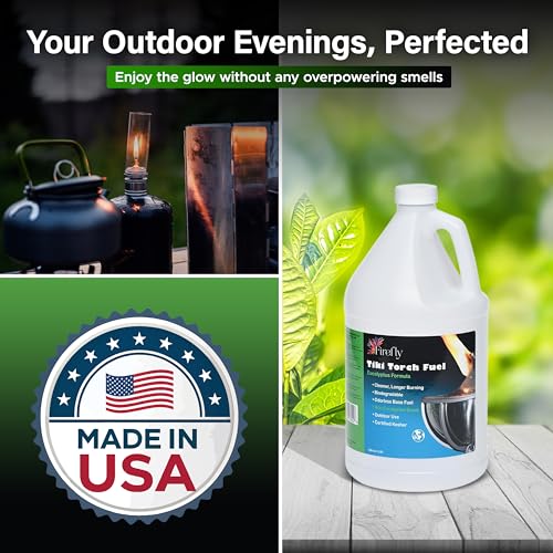 Image of Firefly Eucalyptus Formula - Tiki Torch Fuel Lamp Oil - Clean Burning, Low Smoke, Outdoor Use, 1 Gallon