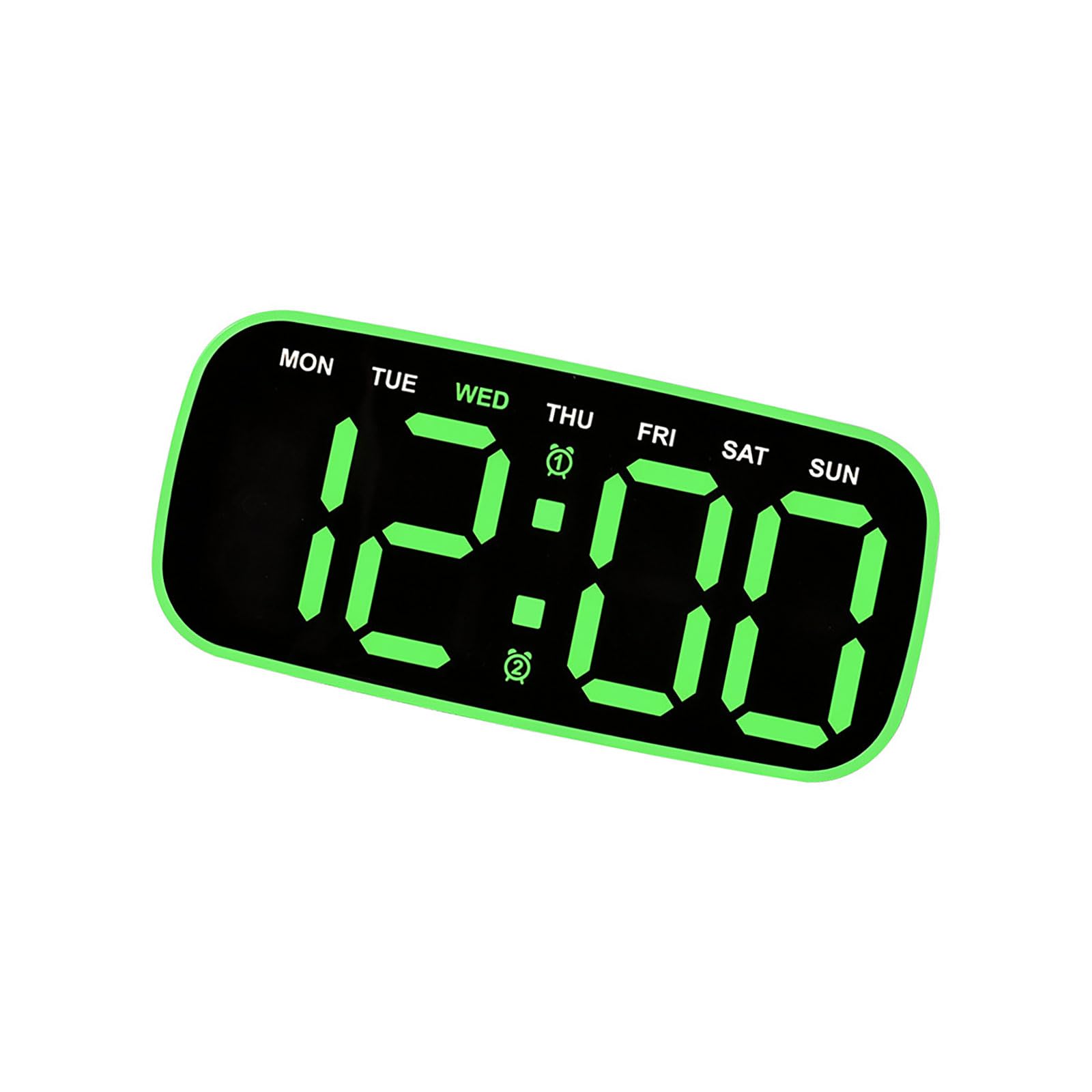 Nucelit Digital Alarm Clocks for Bedrooms Desk Clock with Date, Day of Week, Temperature, Dimmer for Bedside Table, Living Room Desk Alarm Clock