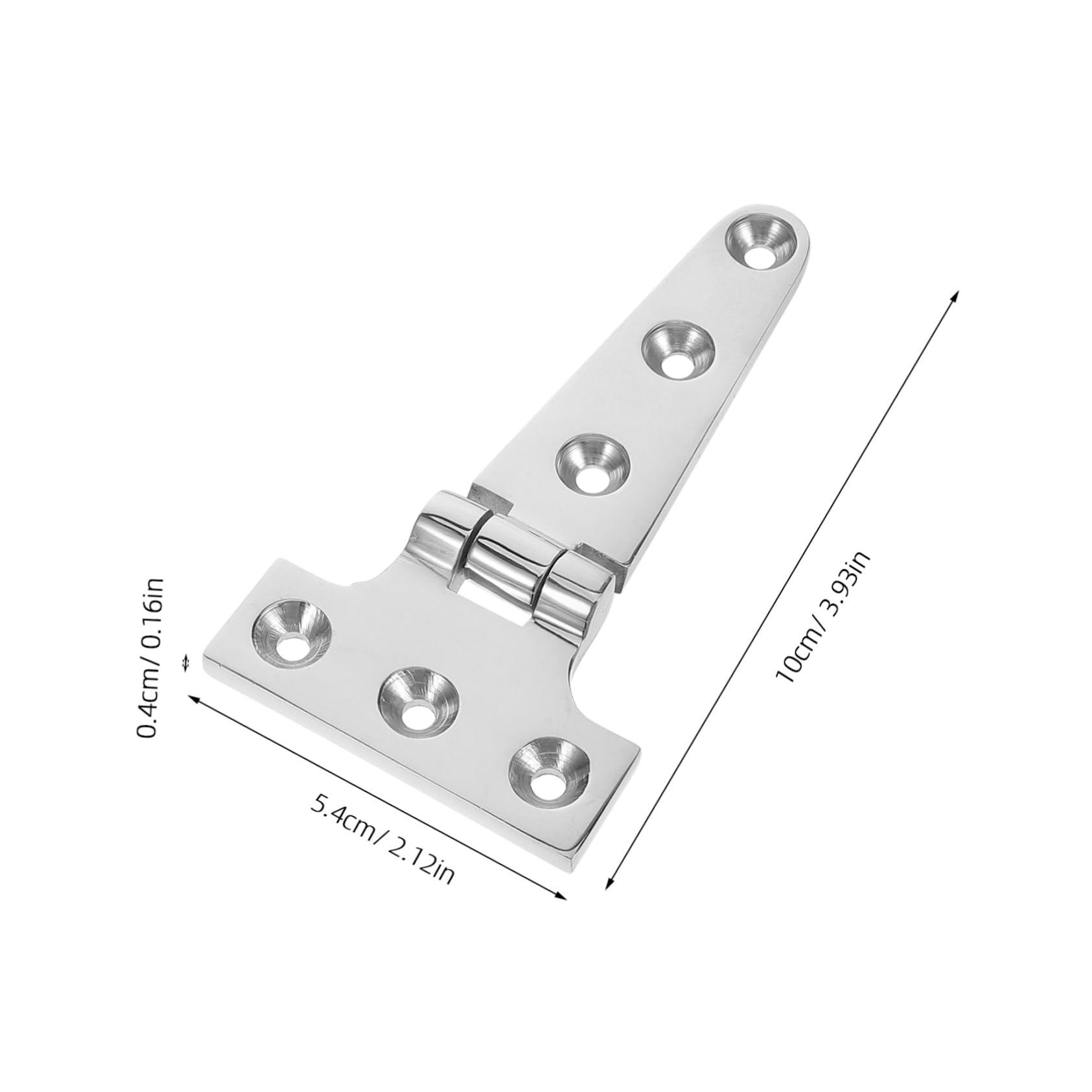 KOMBIUDA Deck Hinges Marine Hardware 2 Pcs T-Shaped Stainless Steel Hinges for Boat Yacht Camping