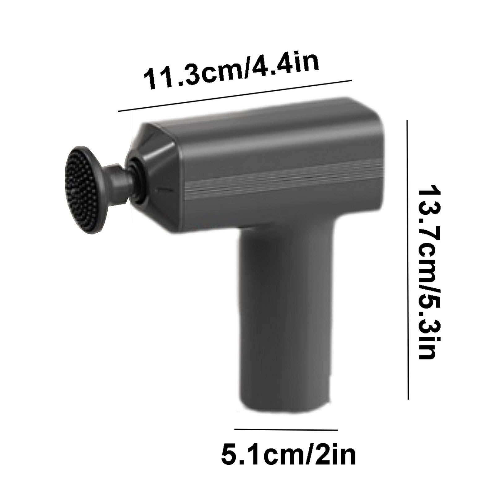 Portátil Pistola de masaje de plástico con 3 velocidades y 8 cabezales de masaje. Masajeador de mano inalámbrico. Masajeador de percusión potente y silencioso. poderoso(Weiß)