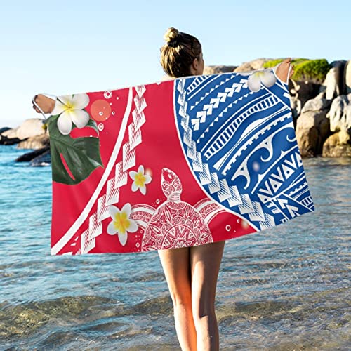 JooMeryer Traditional Polynesian Flower Print Swimsuit Cover Up for Women Sun Protection Beach Shawl Sarong Cover-Up4