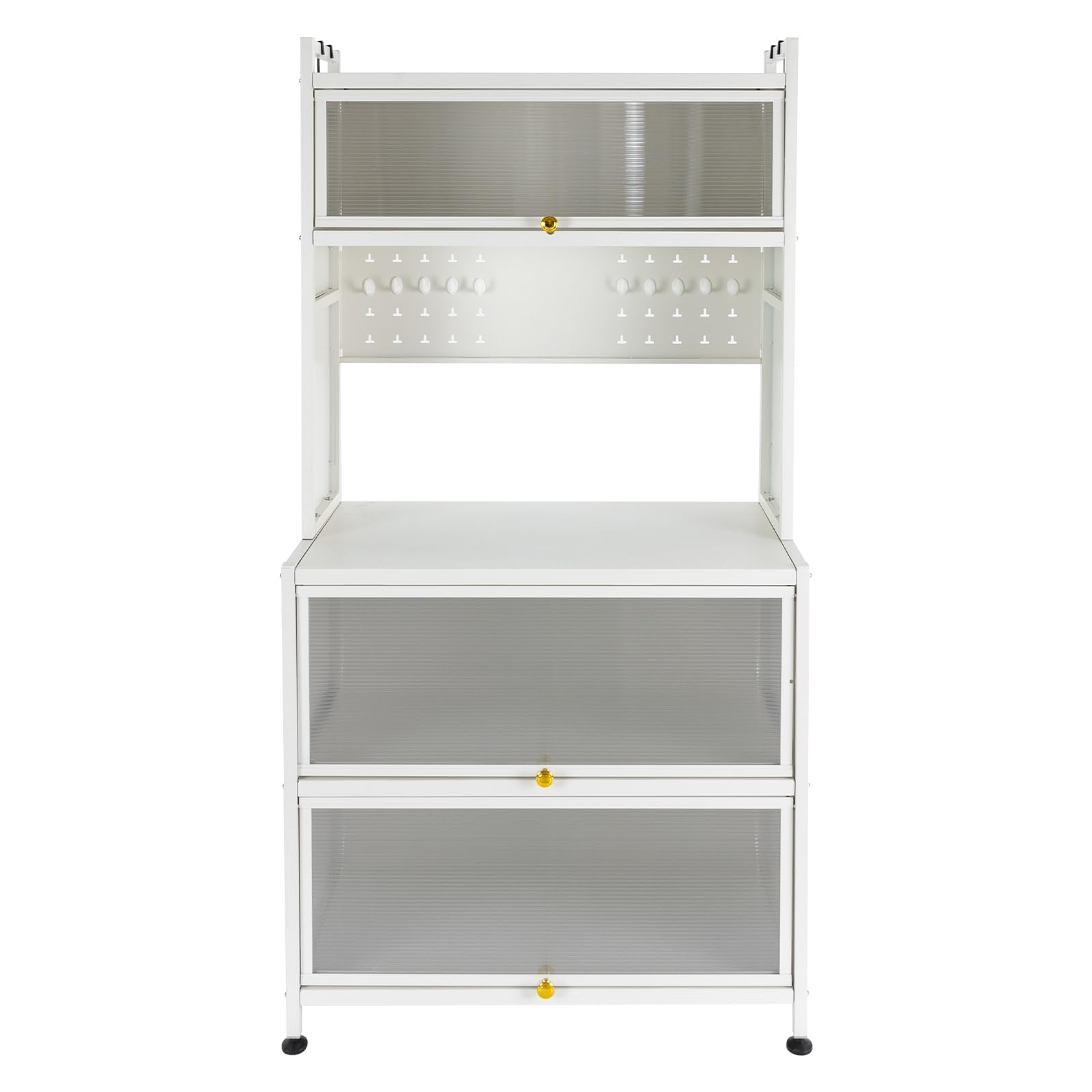 Küchenregal 5-stufiges Lagerregal 80 x 40 x 162.5cm Standregal Küchen Organize, Beweglicher Lagerorganisator mit Rädern Gesamtbelastbarkeit 200kg für Mikrowelle, Kochutensilien