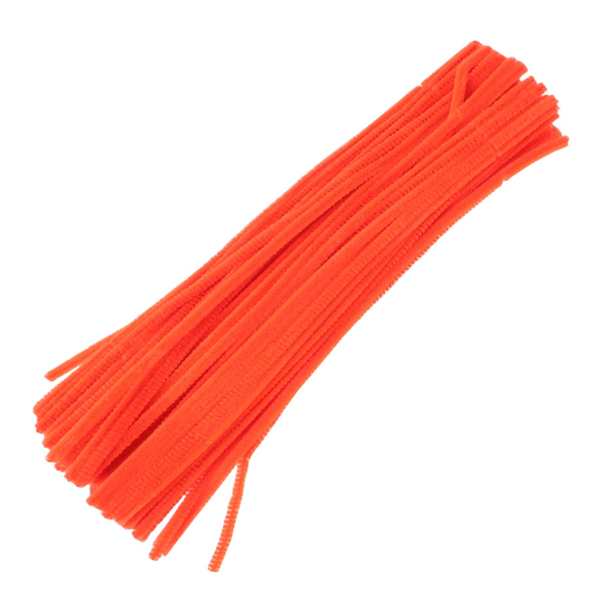EPIGEIST 100Pcs Plush Sticks Flexible Flocking Rods for DIY Crafts and Early Education Twistable Plush Stick Orange for Activities