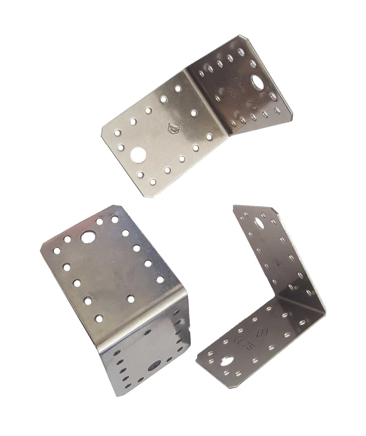 Edelstahl Winkel 90x90x65mm Holzbau Lochwinkel Verbinder Bauwinkel Holzverbinder Metallwinkel Eckwinkel Winkelverbinder (50)