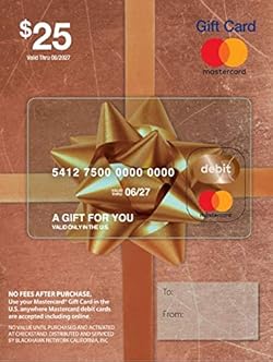 $25 Mastercard Gift Card (plus $3.95 Purchase Fee)