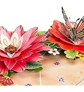 Paper Love Frndly 3D-Pop-Up-Karte – Mit Blumenmotiv, 100% Recycelt, 20,3 X 15,2 Cm, Inkl. Notizetikett