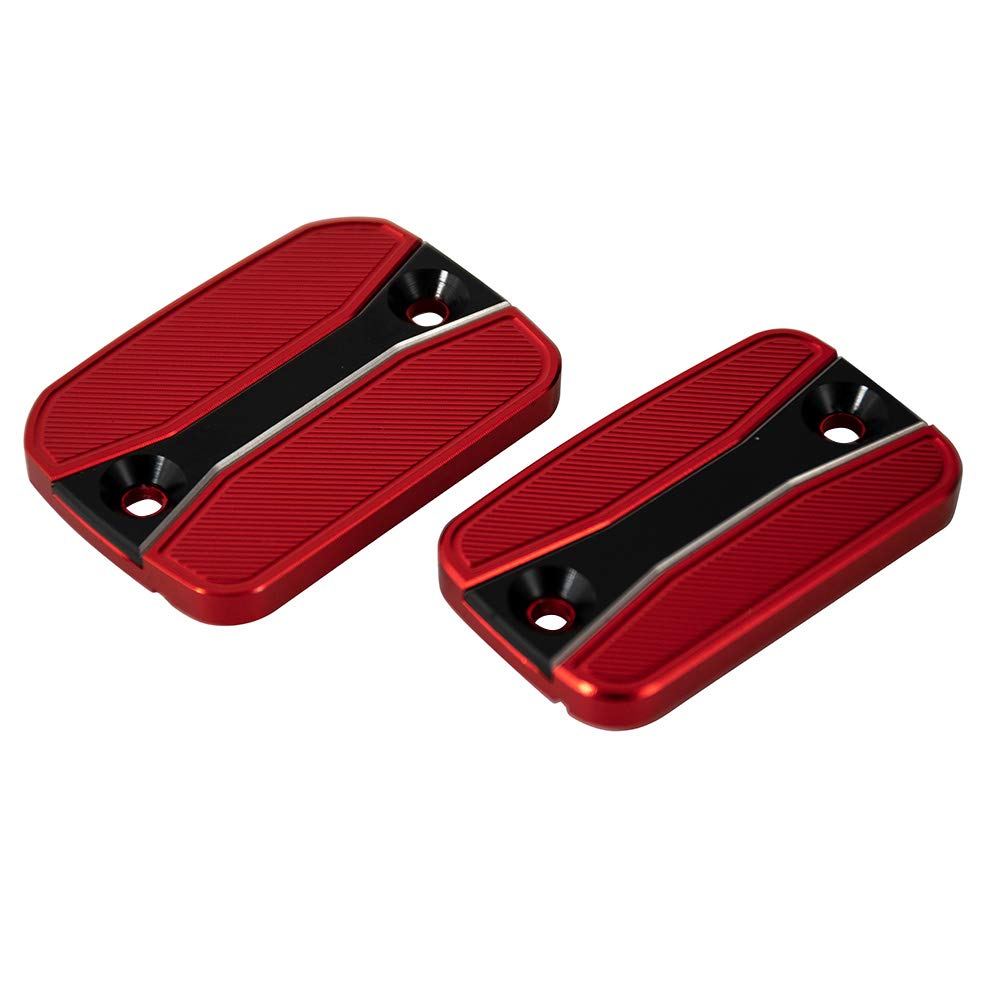 Bouchons de réservoir de liquide de frein et d’embrayage avant de la moto, 2 pièces, pour Ducati Monster 696 2008-2014 pour Monster 821 2014-2017 pour Hypermotard 939 2016-2017 (Rouge)