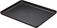 Vista 1 de PATIKIL Bandeja rectangular de plástico de estilo japonés, 12.8 x 9.2 pulgadas, reutilizable, de grano de madera, bandeja para servir té, hogar
