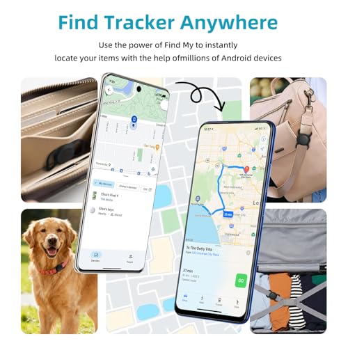 NozlaID Hunde Tracker Android, Mini SmartTag Hundetracker GPS Ohne ABO, Kompatibel mit Google Find Hub (nur Android), GPS Hunde Tracking mit Silikon Schutz Hülle (1 Pack)