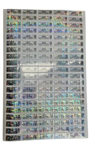 500 Selo Lacre Rotulo Holográfico com Data de Segurança/Garantia Void Destrutível de Manutenção