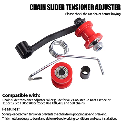 Cncmotok Chain Slider Tensioner Adjuster Roller Guide Fit For Atv Coolster Go Kart 4 Wheeler 110Cc 125Cc 150Cc 200Cc 250Cc That Use 420 428 And 530 Chain #TOP3