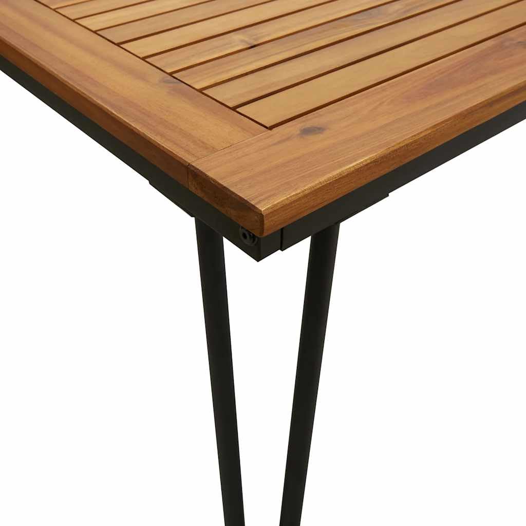 vidaXL Mesa de jardín con Patas en U Madera Maciza Acacia 180x90x75 cm, Mesa de Exterior, Muebles de jardín, Muebles de Patio, Mesa de Patio