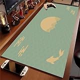 【Anti-glissement de la base en caoutchouc】La base de ce tapis de souris est en caoutchouc antidérapant, ce qui garantit qu'il reste fermement en place, même pendant les sessions de jeu intenses.