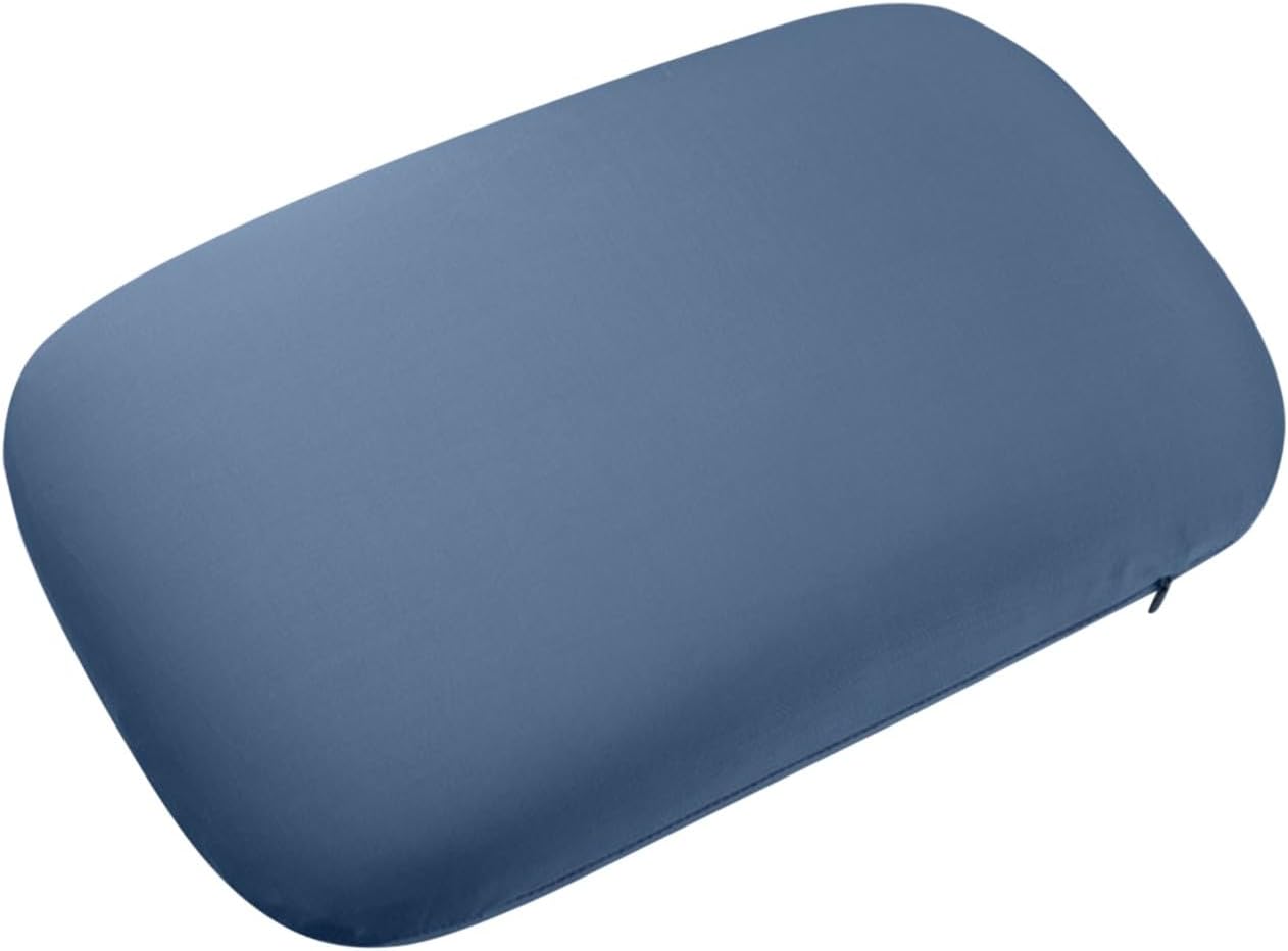 Camping Pillow, Small Travel Pillow, Memory Foam Bed Pillow Soft Lightweight Easy to Carry Portable Breathable Removable Pillow Case Dusky Pink (Navy Blue, Size